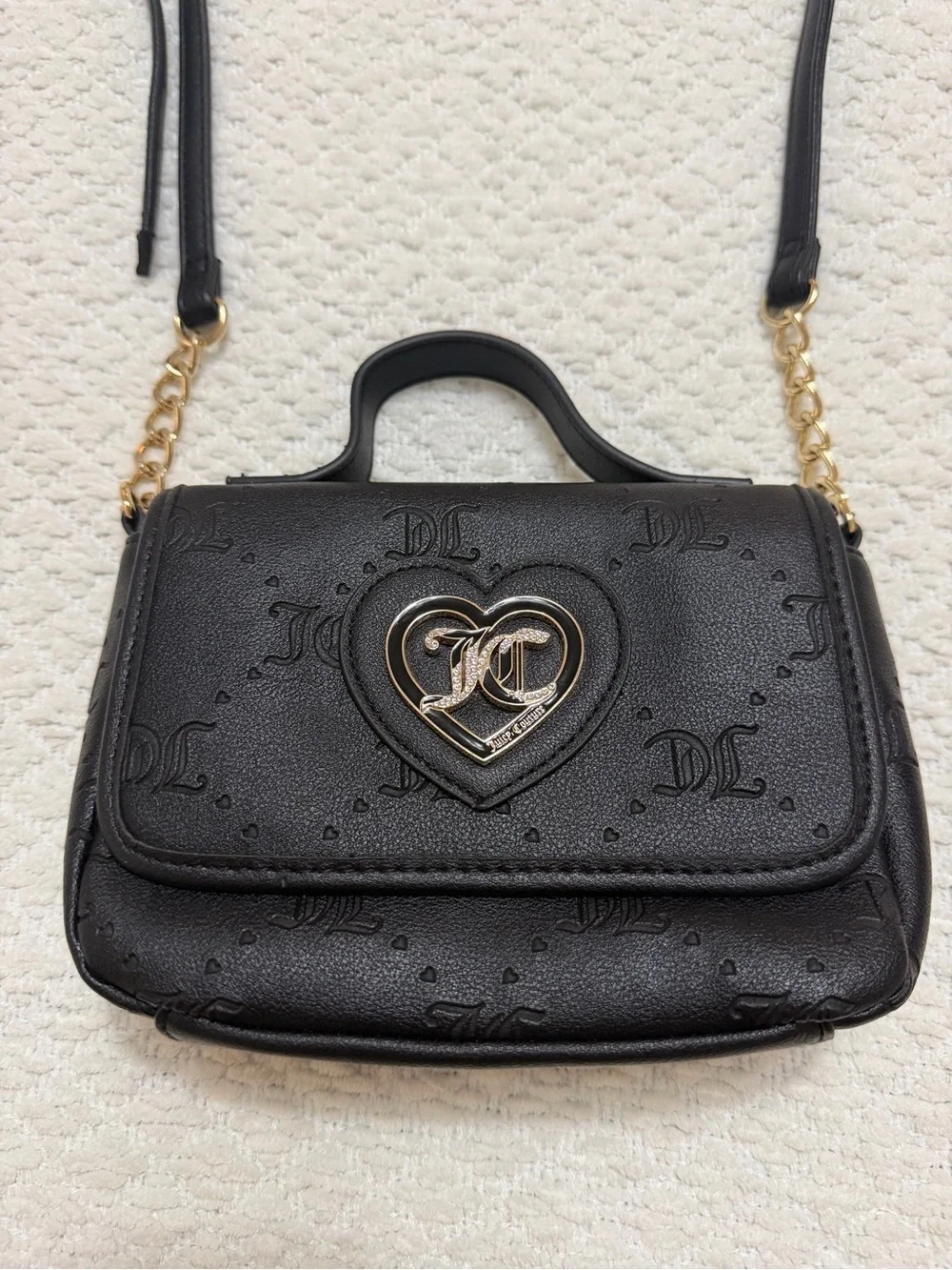 Juicy Couture Black Crossbody Chain Bag Y2K